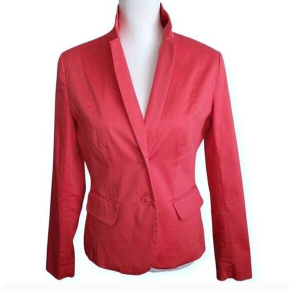 NEW YORK & COMPANY 7TH AVENUE PINK/CORAL BLAZER SZ.6 EUC. - Picture 5 of 8